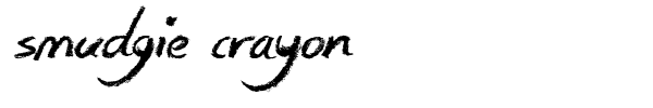 Smudgie Crayon font preview